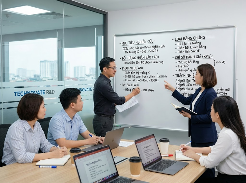 Báo cáo hoạt động nghiên cứu nên tổ chức theo quy trình nào?