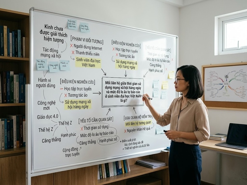 Các giai đoạn nghiên cứu khoa học liên kết từ lập kế hoạch đến công bố