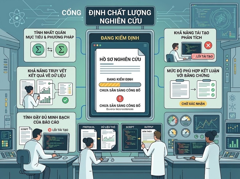 Hoàn thiện nghiên cứu khoa học bằng kiểm tra tính nhất quán và bằng chứng