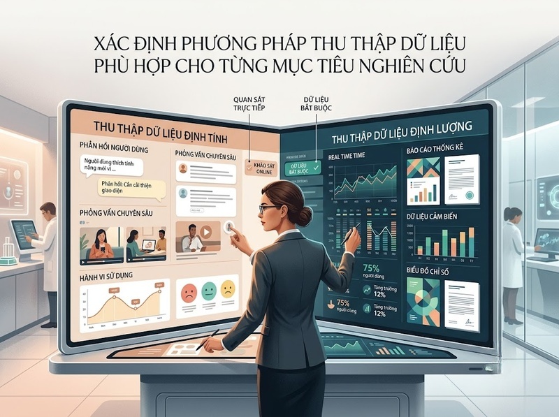 Lựa chọn công nghệ thu thập dữ liệu theo mục tiêu và loại dữ liệu