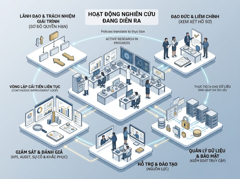 Mức độ trưởng thành quản trị nghiên cứu được đánh giá thế nào?