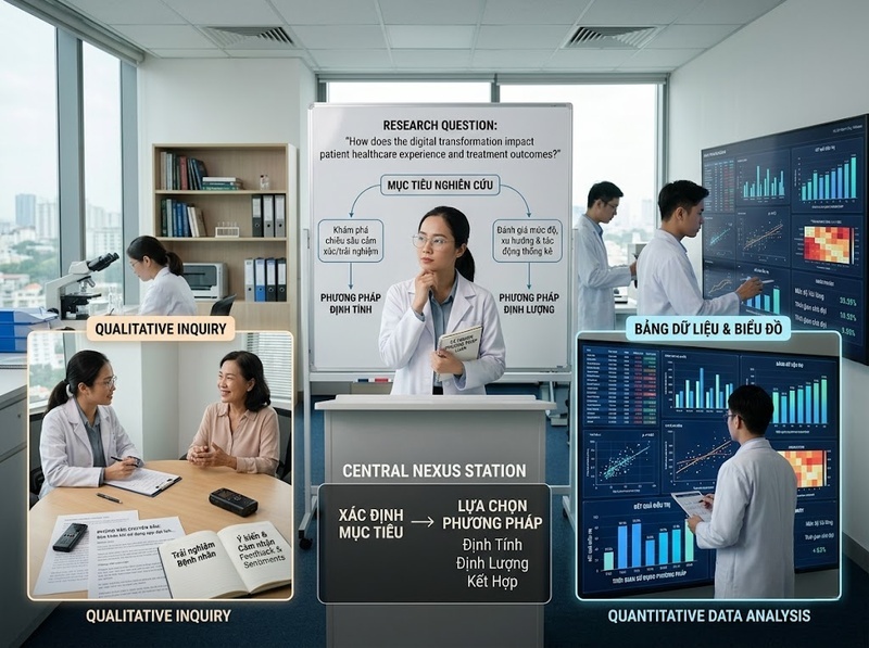 Mục tiêu nghiên cứu và phương pháp luận cần được liên kết ra sao?