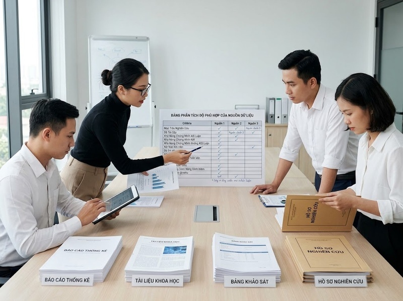 Nguồn dữ liệu nghiên cứu nên được xác định từ câu hỏi bằng cách nào?
