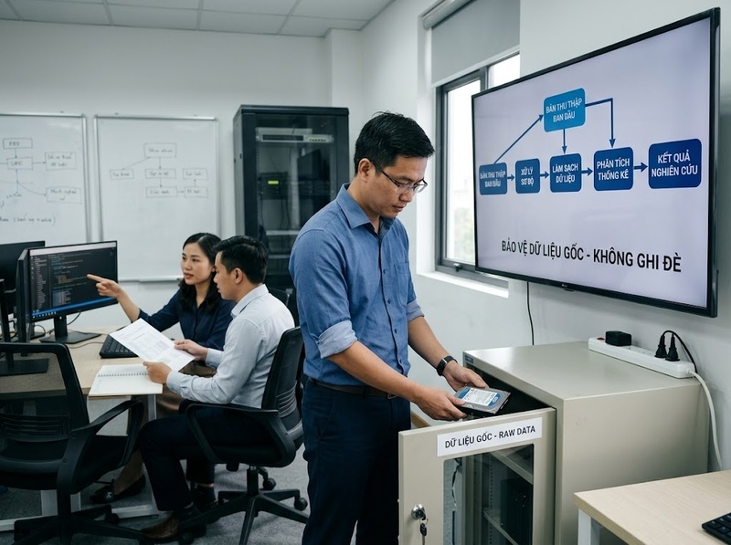 Quản lý phiên bản dữ liệu nghiên cứu để tránh ghi đè và nhầm lẫn