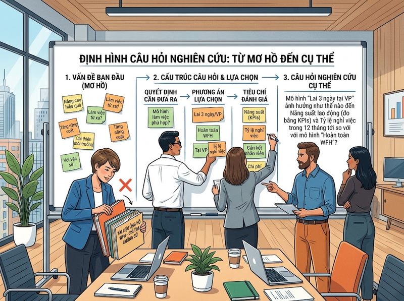 Ra quyết định dựa trên nghiên cứu theo quy trình nào?