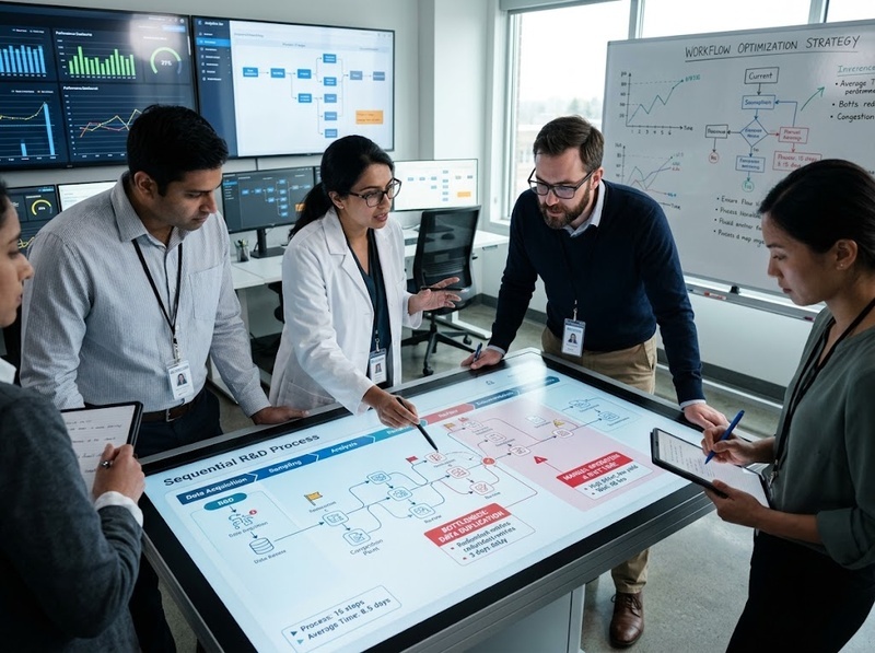 Tối ưu workflow công nghệ nghiên cứu để giảm thao tác và điểm nghẽn