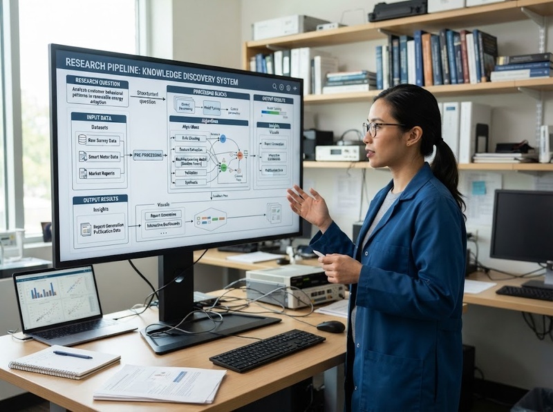 Tự động hóa workflow nghiên cứu kết nối các bước và dữ liệu ra sao?