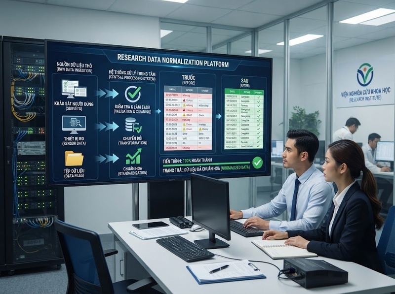 Công nghệ xử lý dữ liệu nghiên cứu giúp chuẩn hóa và tăng hiệu suất thế nào?