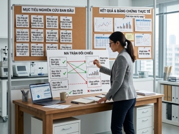 Cách đối chiếu kết quả nghiên cứu với mục tiêu