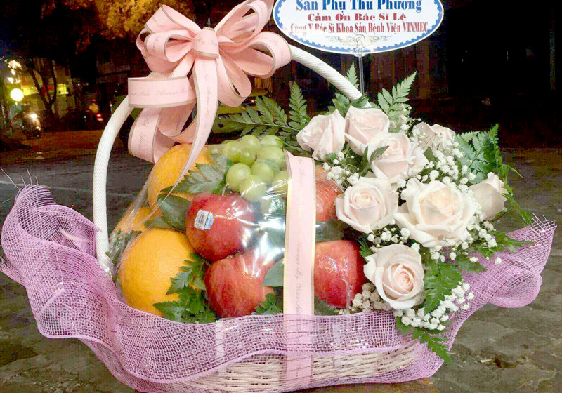 giỏ trái cây cảm ơn bác sĩ